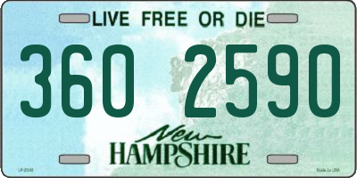 NH license plate 3602590
