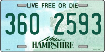 NH license plate 3602593