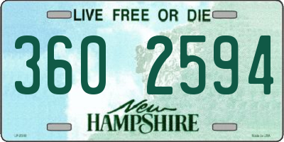 NH license plate 3602594