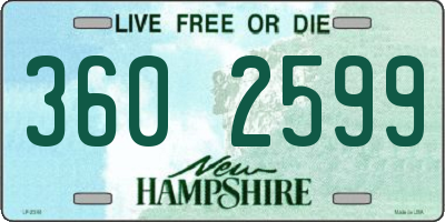 NH license plate 3602599