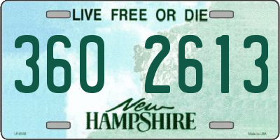 NH license plate 3602613