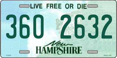 NH license plate 3602632