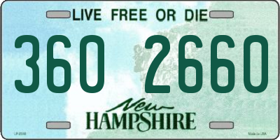 NH license plate 3602660