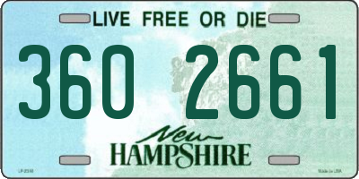 NH license plate 3602661