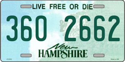 NH license plate 3602662