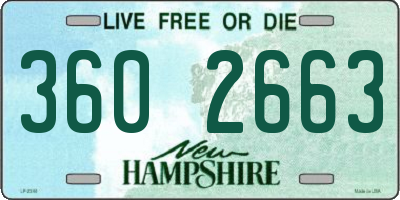 NH license plate 3602663