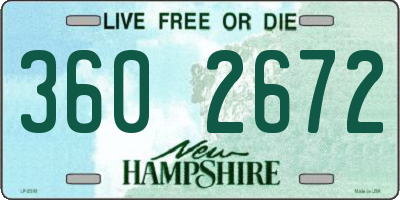NH license plate 3602672