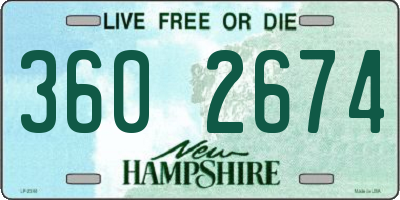 NH license plate 3602674