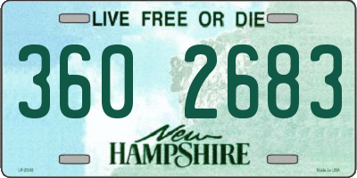 NH license plate 3602683