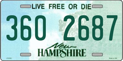NH license plate 3602687
