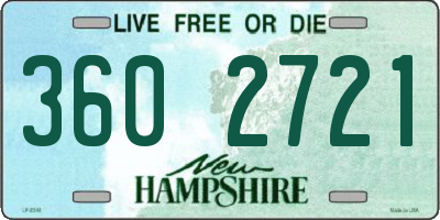 NH license plate 3602721