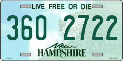 NH license plate 3602722