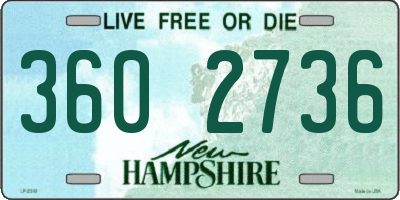 NH license plate 3602736