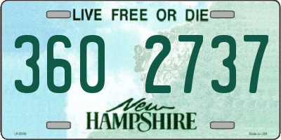 NH license plate 3602737