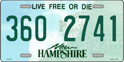 NH license plate 3602741