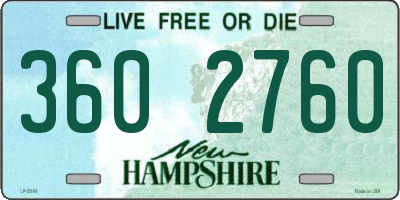 NH license plate 3602760