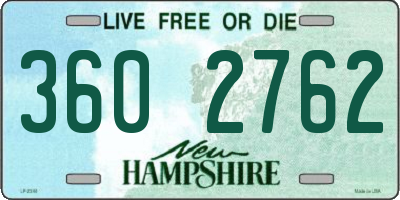 NH license plate 3602762