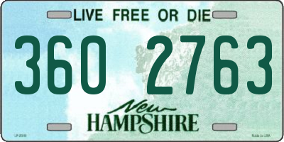 NH license plate 3602763