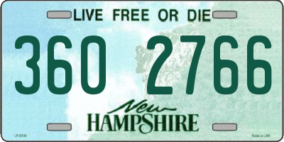 NH license plate 3602766