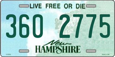 NH license plate 3602775