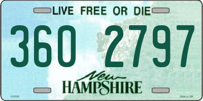 NH license plate 3602797