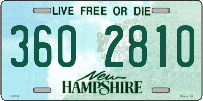 NH license plate 3602810
