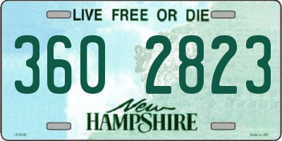NH license plate 3602823