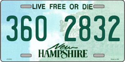 NH license plate 3602832