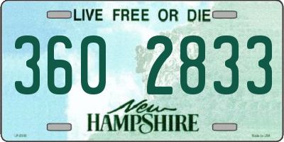 NH license plate 3602833