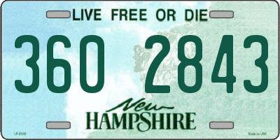 NH license plate 3602843