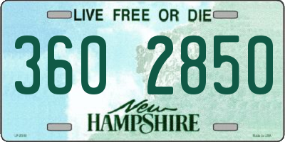 NH license plate 3602850