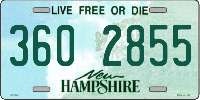 NH license plate 3602855