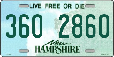 NH license plate 3602860