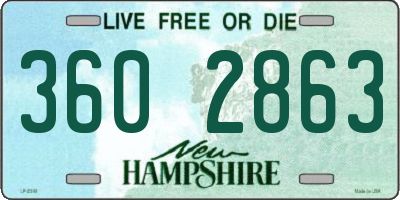 NH license plate 3602863
