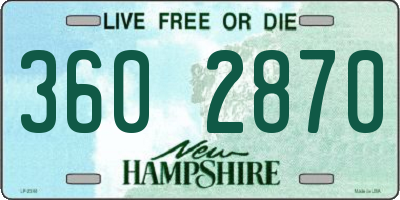 NH license plate 3602870