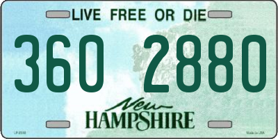 NH license plate 3602880