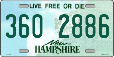 NH license plate 3602886