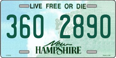 NH license plate 3602890