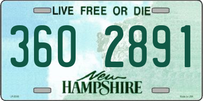NH license plate 3602891
