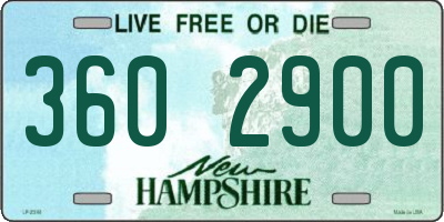 NH license plate 3602900