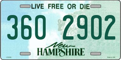 NH license plate 3602902