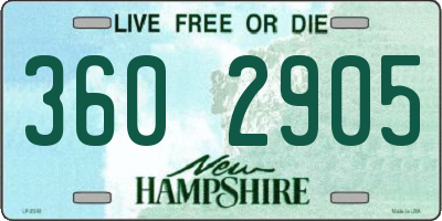 NH license plate 3602905
