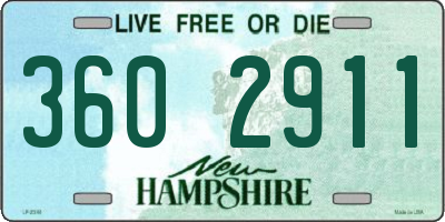 NH license plate 3602911