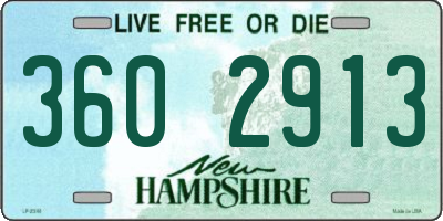 NH license plate 3602913