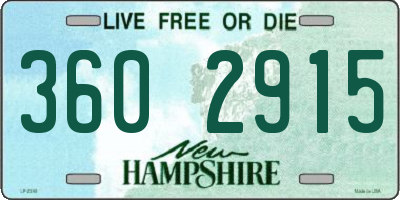 NH license plate 3602915