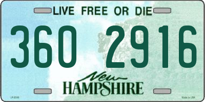 NH license plate 3602916