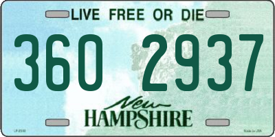 NH license plate 3602937