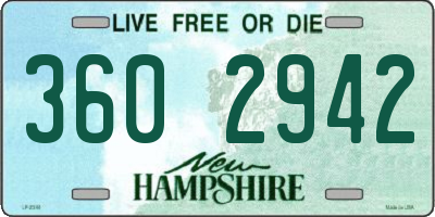 NH license plate 3602942