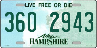 NH license plate 3602943