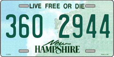 NH license plate 3602944